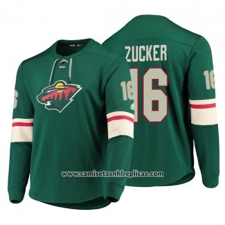 Camiseta Hockey Minnesota Wild Jason Zucker Platinum Verde