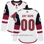 Camiseta Hockey Mujer Arizona Coyotes Segunda Personalizada Blanco