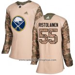 Camiseta Hockey Mujer Buffalo Sabres 55 Rasmus Ristolainen Autentico 2017 Veterans Day Stitched Camuflaje