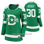 Camiseta Hockey Mujer Dallas Stars Ben Bishop Breakaway Jugador 2020 Winter Classic Verde