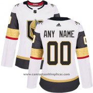 Camiseta Hockey Mujer Vegas Golden Knights Segunda Personalizada Blanco