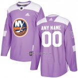 Camiseta Hockey New York Islanders Personalizada Violeta