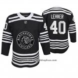 Camiseta Hockey Nino Chicago Blackhawks Robin Lehner Premier Alternato Negro