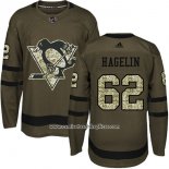 Camiseta Hockey Nino Pittsburgh Penguins 62 Carl Hagelin Salute To Service 2018 Verde