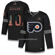 Camiseta Hockey Philadelphia Flyers Schenn 2020 USA Flag Negro