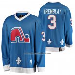 Camiseta Hockey Quebec Nordiques J. C. Tremblay Heritage Vintage Replica Azul