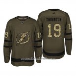 Camiseta Hockey San Jose Sharks 19 Joe Thornton Camuflaje Salute To Service