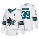 Camiseta Hockey San Jose Sharks 39 Logan Couture 2018 Blanco