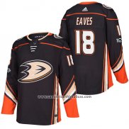 Camiseta Hockey Anaheim Ducks Patrick Eaves Primera Autentico 18 2018 Negro