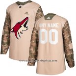 Camiseta Hockey Arizona Coyotes Camuflaje Autentico 2017 Veterans Day Stitched Personalizada