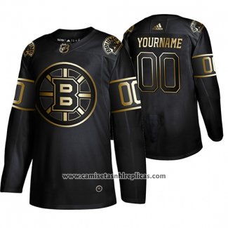 Camiseta Hockey Boston Bruins Personalizada Golden Edition Autentico Negro