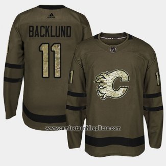 Camiseta Hockey Calgary Flames Mikael Backlund Camuflaje Salute To Service