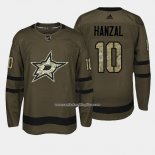 Camiseta Hockey Dallas Stars 10 Martin Hanzal Verde Salute To Service