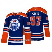 Camiseta Hockey Edmonton Oilers Connor Mcdavid Alternato Autentico Azul