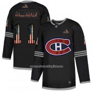 Camiseta Hockey Montreal Canadiens Brendan Gallagher 2020 USA Flag Negro