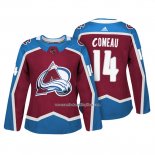 Camiseta Hockey Mujer Colorado Avalanche 14 Blake Comeau Autentico Jugador Maroon