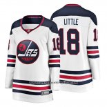 Camiseta Hockey Mujer Winnipeg Jets Bryan Little Heritage Fanatics Breakaway Blanco