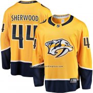 Camiseta Hockey Nashville Predators Kiefer Sherwood Primera Breakaway Oro