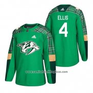 Camiseta Hockey Nashville Predators Ryan Ellis 2018 St. Patrick's Day Verde