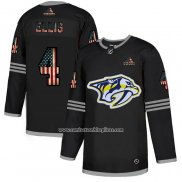 Camiseta Hockey Nashville Predators Ryan Ellis 2020 USA Flag Negro