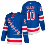 Camiseta Hockey New York Rangers 10 J.t. Miller Autentico Primera 2018 Azul