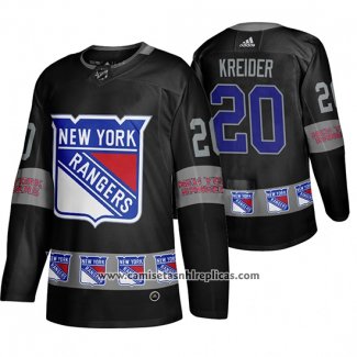 Camiseta Hockey New York Rangers Chris Kreider Breakaway Negro