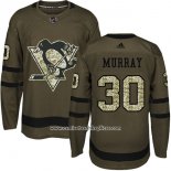 Camiseta Hockey Nino Pittsburgh Penguins 30 Matt Murray Salute To Service 2018 Verde