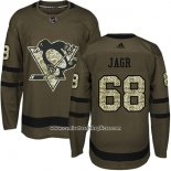 Camiseta Hockey Nino Pittsburgh Penguins 68 Jaromir Jagr Salute To Service 2018 Verde