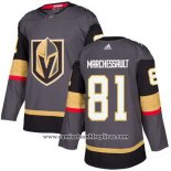 Camiseta Hockey Nino Vegas Golden Knights 81 Jonathan Marchessault Gris Primera Autentico Stitched