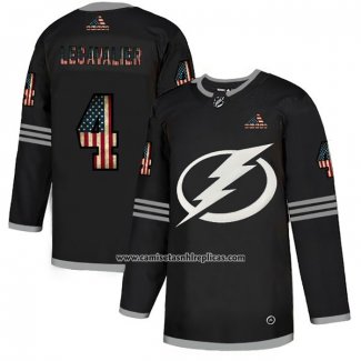 Camiseta Hockey Tampa Bay Lightning Vincent Lecavalier 2020 USA Flag Negro