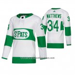 Camiseta Hockey Toronto St. Patricks Auston Matthews Road Blanco