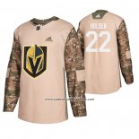 Camiseta Hockey Vegas Golden Knights Nick Holden Veterans Day Camuflaje