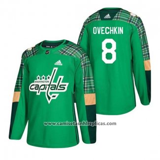 Camiseta Hockey Washington Capitals Alex Ovechkin 2018 St. Patrick's Day Verde