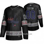 Camiseta Hockey Washington Capitals Personalizada Breakaway Negro