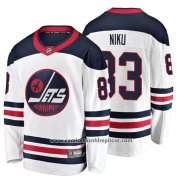 Camiseta Hockey Winnipeg Jets Sami Niku Heritage Fanatics Breakaway Blanco