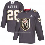 Camiseta Vegas Golden Knights William Carrier Dia De Los Muertos Gris