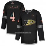 Camiseta Hockey Anaheim Ducks Cam Fowler 2020 USA Flag Negro