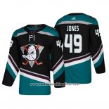 Camiseta Hockey Anaheim Ducks Max Jones Alternato 25th Aniversario Autentico Negro