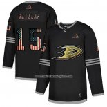 Camiseta Hockey Anaheim Ducks Ryan Getzlaf 2020 USA Flag Negro