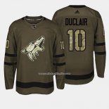 Camiseta Hockey Arizona Coyotes 10 Arizona Anthony Duclair Verde Salute To Service