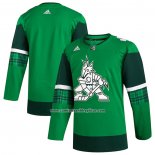 Camiseta Hockey Arizona Coyotes 2023 St. Patrick's Day Autentico Verde