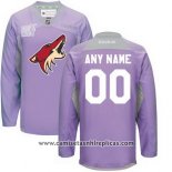 Camiseta Hockey Arizona Coyotes Personalizada Violeta