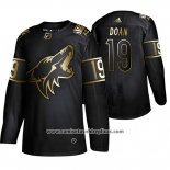 Camiseta Hockey Arizona Coyotes Shane Doan Golden Edition Retired Jugador Autentico Negro