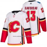 Camiseta Hockey Calgary Flames 13 Johnny Gaudreau 2018 Blanco