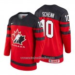 Camiseta Hockey Canada Brayden Schenn 2018 IIHF World Championship Jugador Rojo