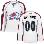 Camiseta Hockey Colorado Avalanche Segunda Personalizada Blanco