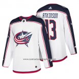 Camiseta Hockey Columbus Blue Jackets 13 Cam Atkinson 2018 Blanco