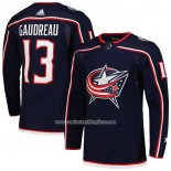 Camiseta Hockey Columbus Blue Jackets Johnny Gaudreau Primera Primegreen Autentico Pro Azul