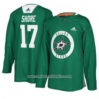 Camiseta Hockey Dallas Stars Devin Shore Practice Verde