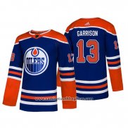 Camiseta Hockey Edmonton Oilers Jason Garrison Alternato Autentico Azul